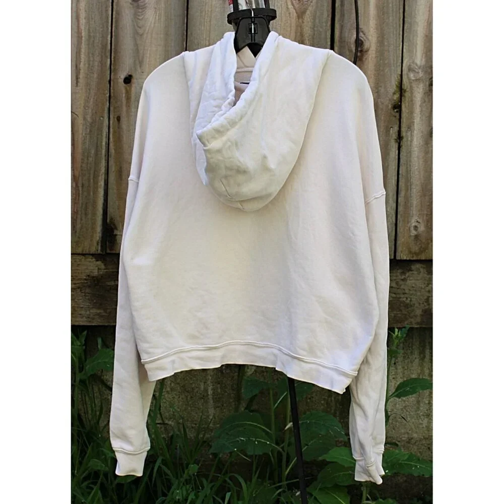Re/Done - Love Struck Hoodie in Ivory, Medium - some flaws, READ - Picture 3 of 12